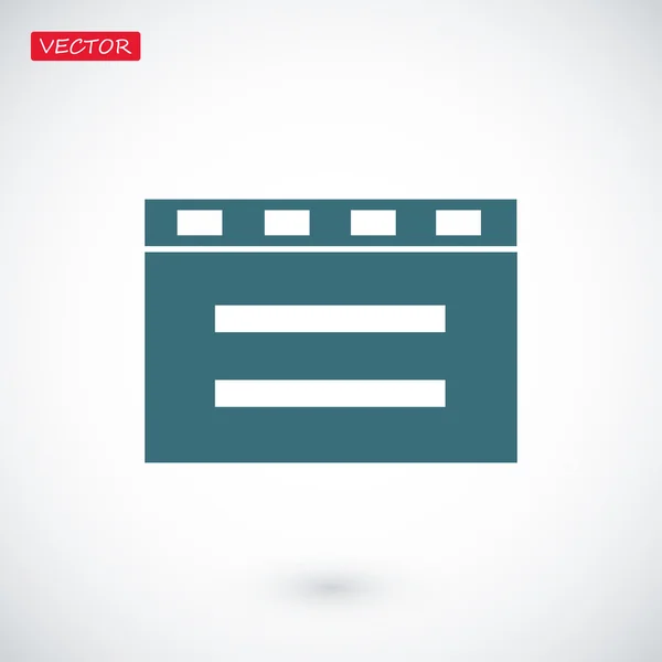 Clapper του κινηματογράφος με κενό πεδίο — Διανυσματικό Αρχείο