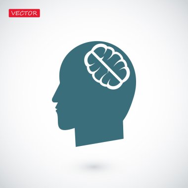 beyin vektör simgesi