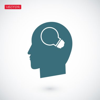 Yaratıcı fikirler ampul kavramı simgesi