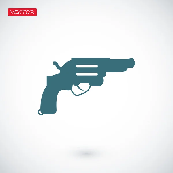 Revólver pistola icono — Archivo Imágenes Vectoriales