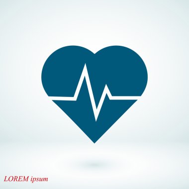 kalp atışı vektör simgesi