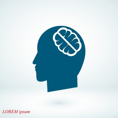 beyin vektör simgesi
