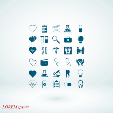 tıbbi simgeler ayarlandı