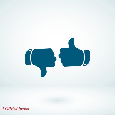 vektör simgeleri başparmak