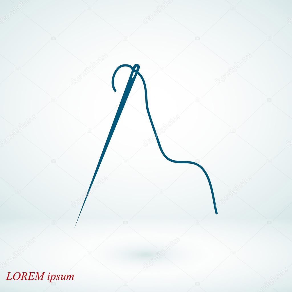 Needle with thread icon Stock Vector by ©SimVA 105222292