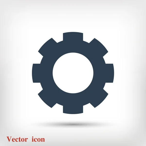 Platte versnelling pictogram — Stockvector