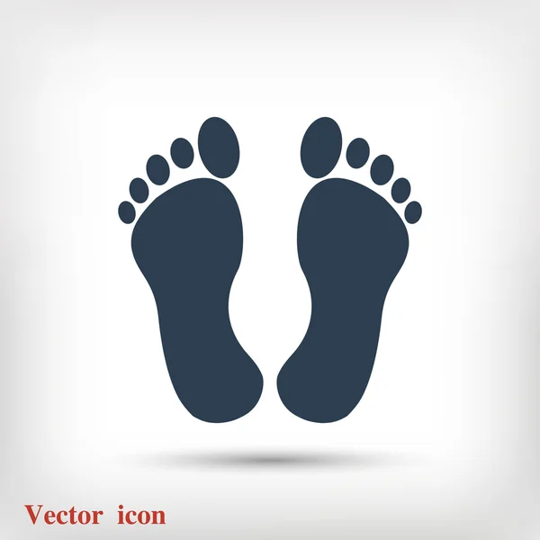 Ikon kaki datar - Stok Vektor