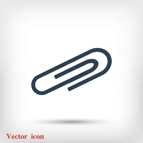 Flat Paper Clip ícone — Vetor de Stock