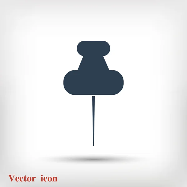 Icono de alfileres planos — Vector de stock