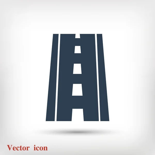 Icône de route plate — Image vectorielle