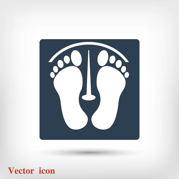 Ikone der flachen Fußabdrücke — Stockvektor