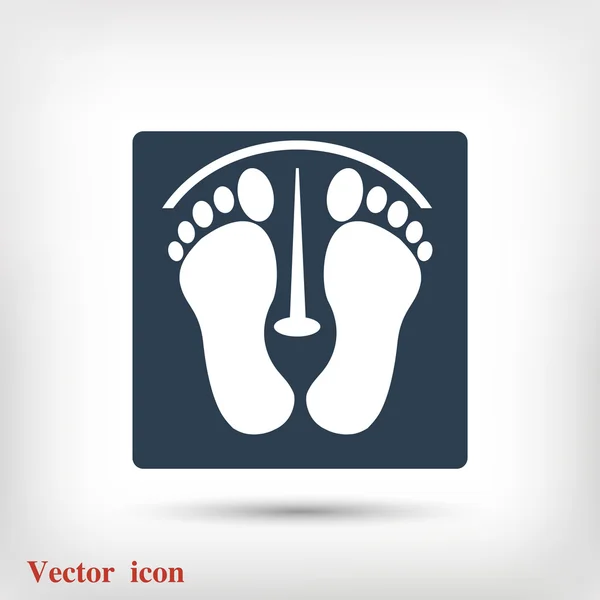 Ícone de pegadas planas —  Vetores de Stock