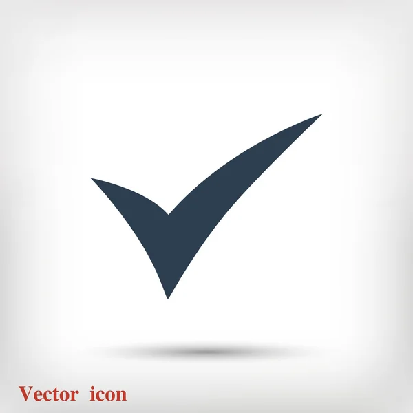 Plano ok icono — Vector de stock