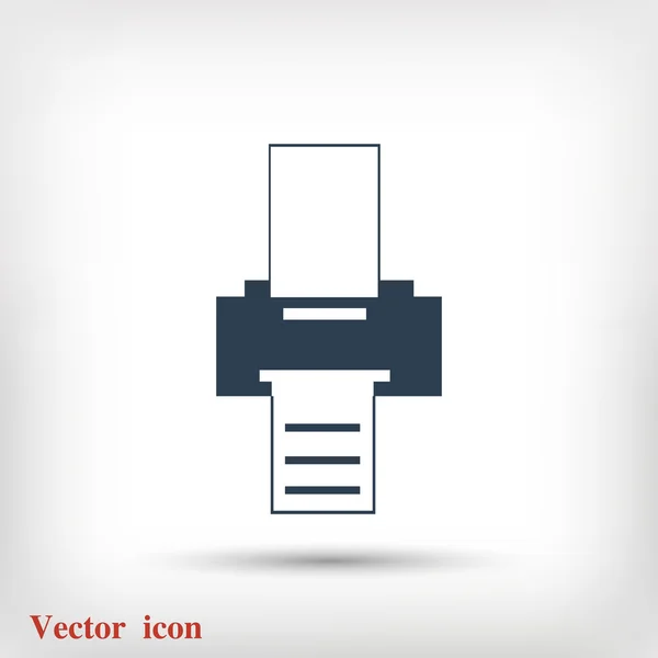 Ícone de impressora plana —  Vetores de Stock