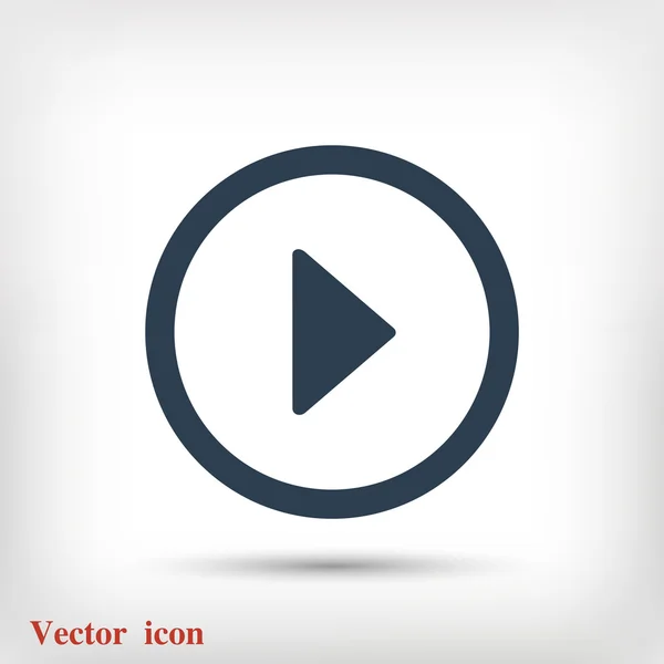 Flat play icon — Stock Vector