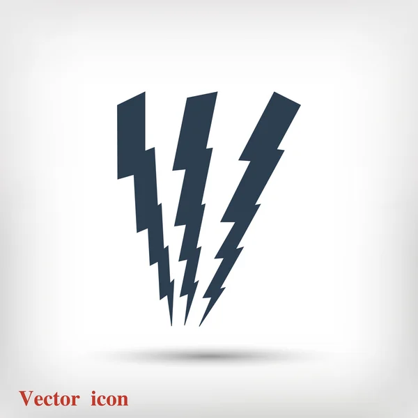 Flat lightning icon — Stock Vector