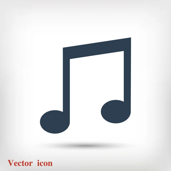 Плоская икона музыки — стоковый вектор