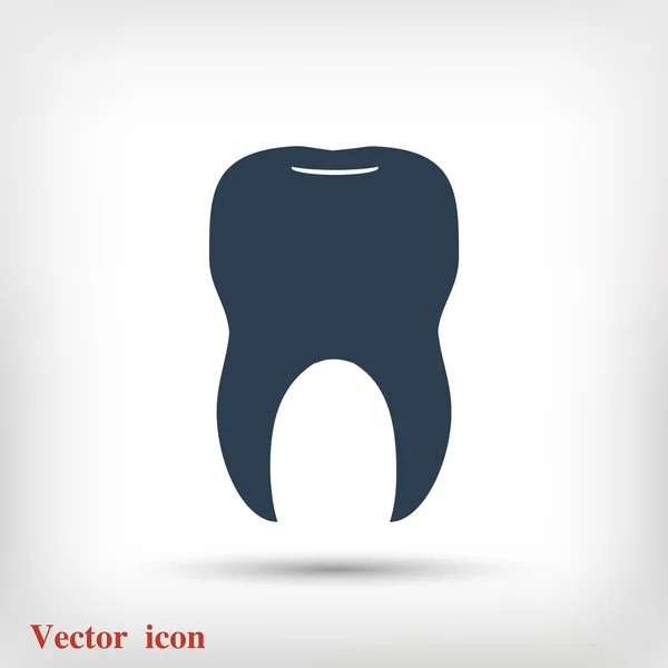 Flat teeth icon — Stock Vector