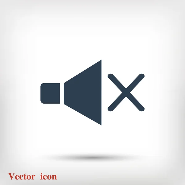 Icono de altavoz plano — Vector de stock