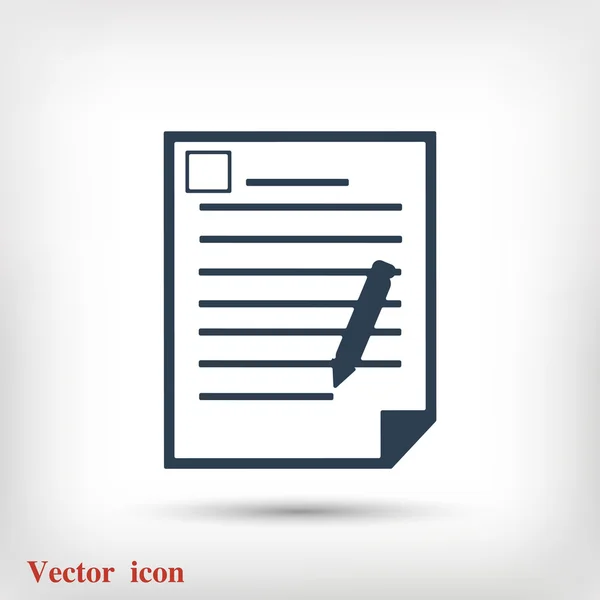 Document on light background — Stock Vector
