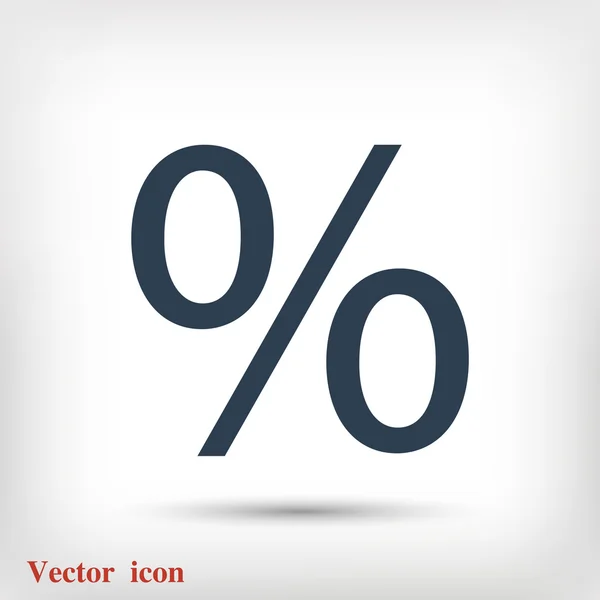 Vektorsymbol in Prozent — Stockvektor