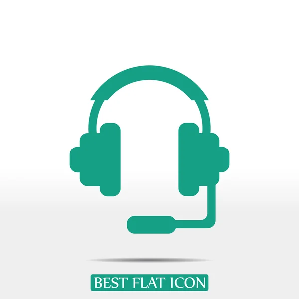 Headphones vector icon — Stock Vector