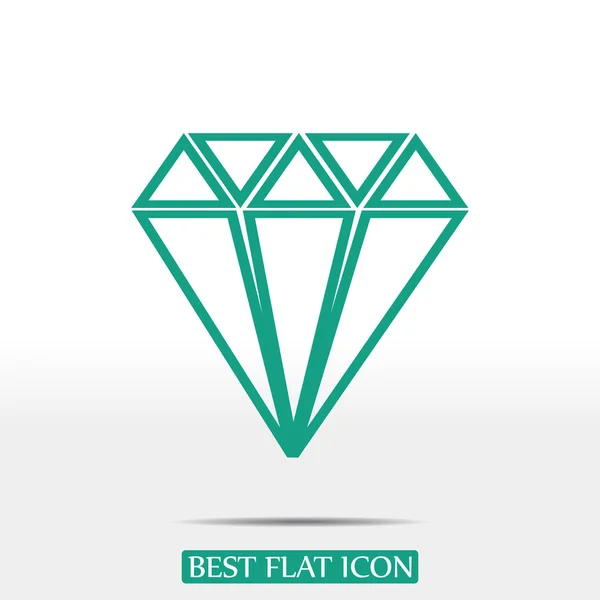 Ícone de vetor diamante —  Vetores de Stock