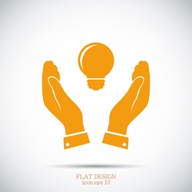 elinde ampul simgesi