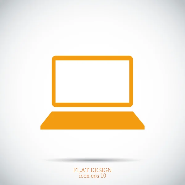 Laptop computer icoon — Stockvector