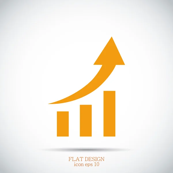 Wirtschaftsgrafik-Ikone — Stockvektor