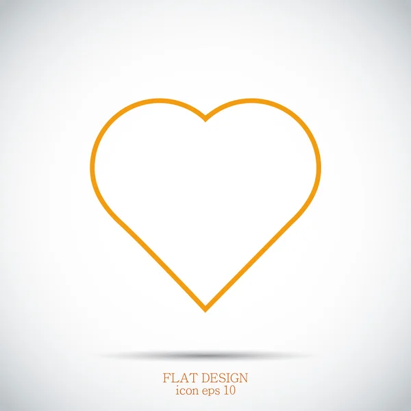 Icono de forma de corazón — Vector de stock