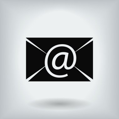 e- posta iletisi düz simgesi