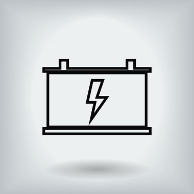 Araba akü vektör simgesi
