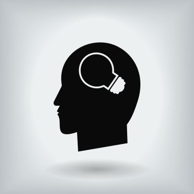 Yaratıcı fikirler ampul kavramı simgesi