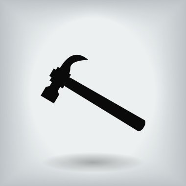 Çekiç düz simgesi