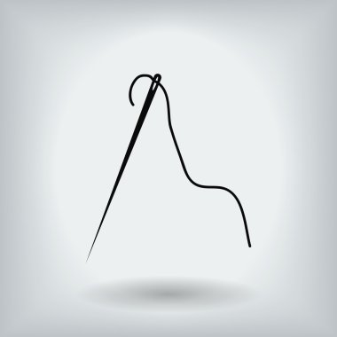 İş parçacığı ve iğne simgesi