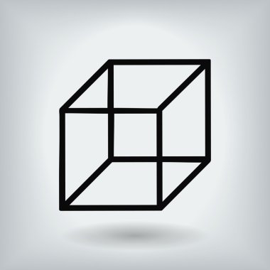 Geometrik küp simgesini