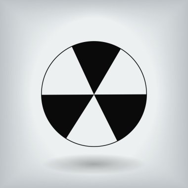 toz boya radyoaktif işareti simgesi