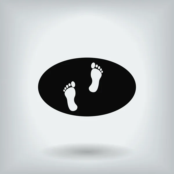 Footprints flat icon — Stock Vector