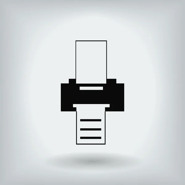 Impresora icono plano — Archivo Imágenes Vectoriales