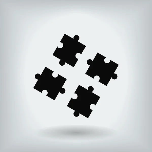 Puzzle pieces icons — Stock Vector