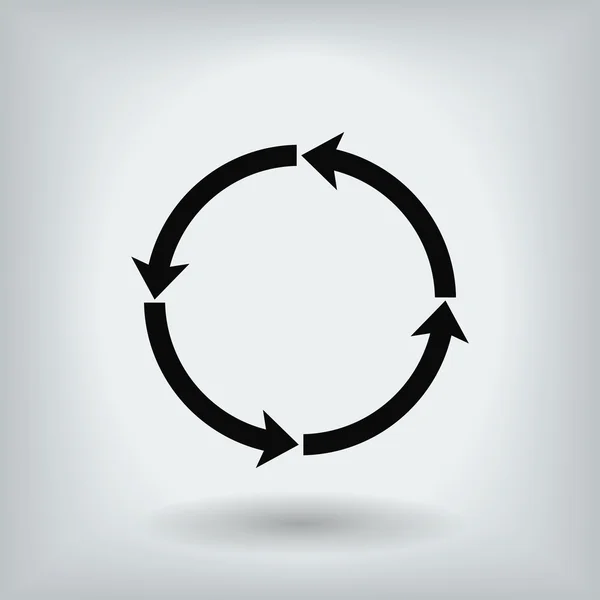 Flèche circulaire icône vectorielle — Image vectorielle