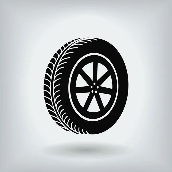 Icono vector de rueda — Archivo Imágenes Vectoriales