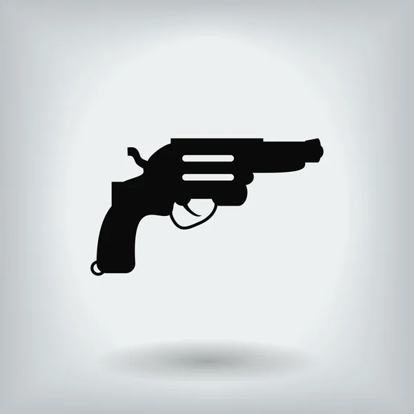 Ikona zbraň revolver — Stockový vektor