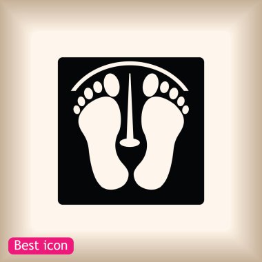ayak izleri düz simgesi 