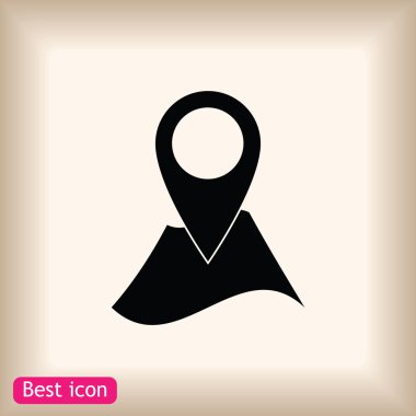 harita simgesi üzerinde toplu iğne