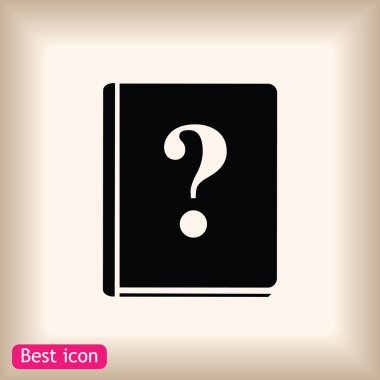 kitap ve soru işareti simgesi