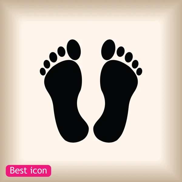 Footprints flat icon — Stock Vector