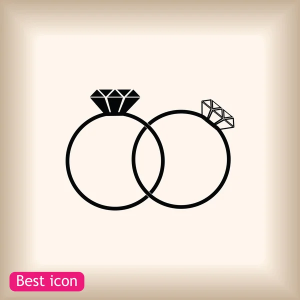 Ringen vector pictogram — Stockvector