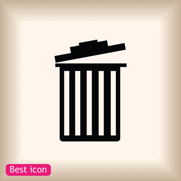Icono de vector de basura — Vector de stock